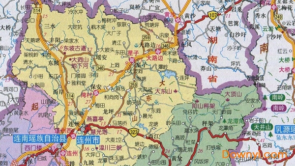 广东清远地图全图 中文最新版0