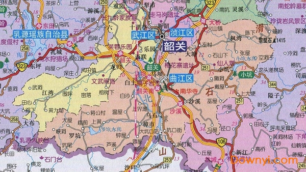 广东韶关地图全图 免费最新版0