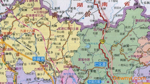 韶关地区地图全图