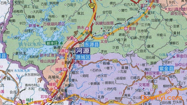 广东河源地图高清版 截图1