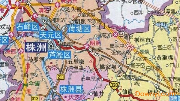 湖南株洲地图全图