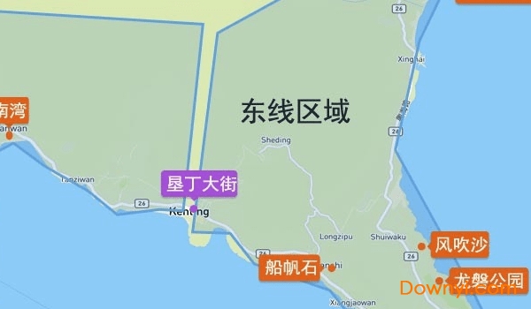 台湾垦丁地图高清版 1