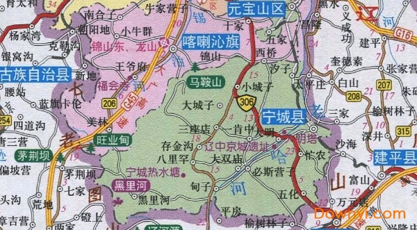 内蒙古赤峰地图全图 最新版1