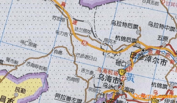 内蒙古交通地图高清版 最新版1