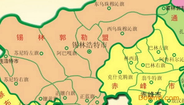 内蒙古行政地图高清版 最新版1