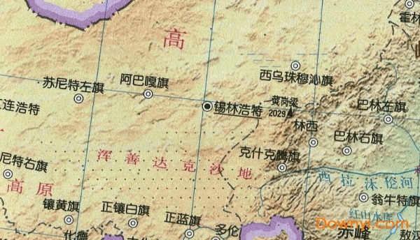 内蒙古地形图全图 免费版0