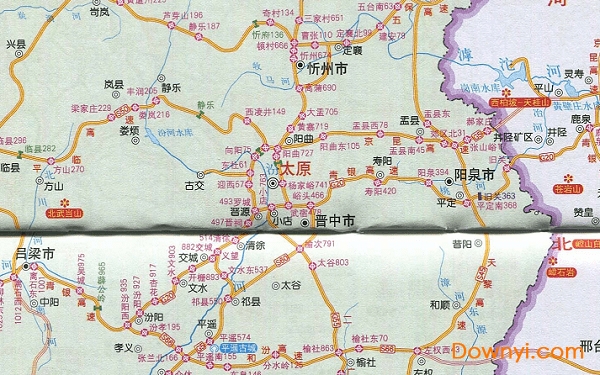 山西省高速公路地图高清版大图 0