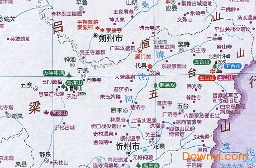 山西省旅游地图高清版大图 0