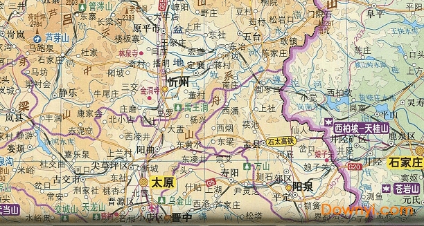 山西地形图高清版大图 0