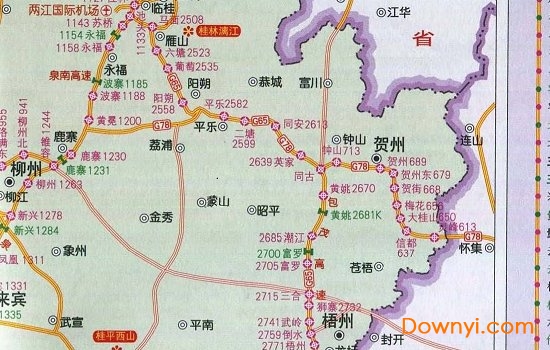 广西高速公路地图全图 绿色版0