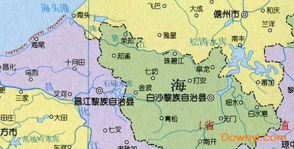 海南地图政区图 免费版0