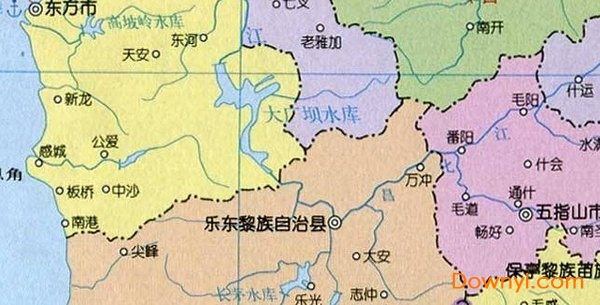 海南地图政区图 免费版2