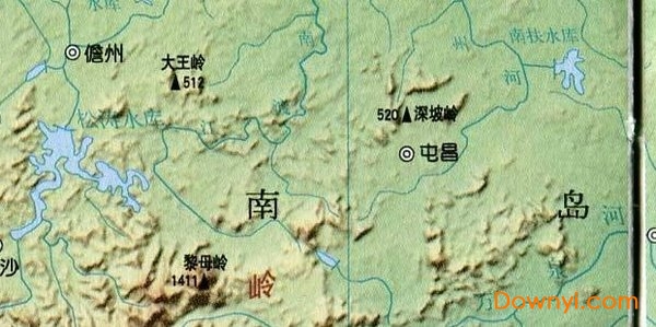 海南島地形圖大圖 免費版 1