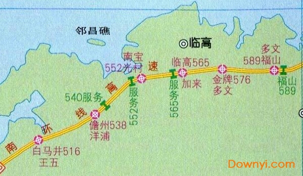 海南省高速公路地图高清版 免费版0