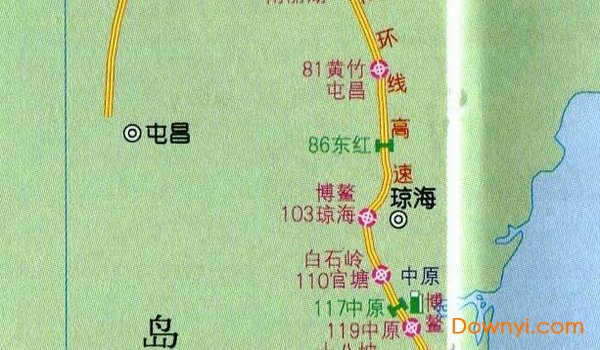 海南省高速公路地图高清版 免费版2