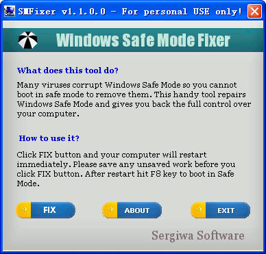 电脑安全模式蓝屏修复软件 v1.1.0.0 免费版0