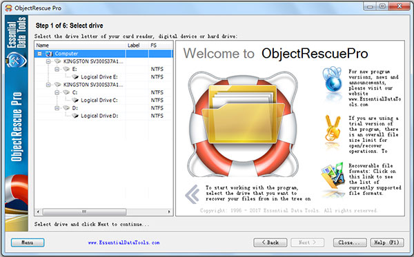 Digital ObjectRescue Pro(数据恢复) 截图0