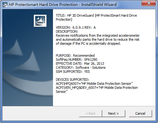 惠普3ddriveguard硬盘驱动 v6.0.9.1 官方版0