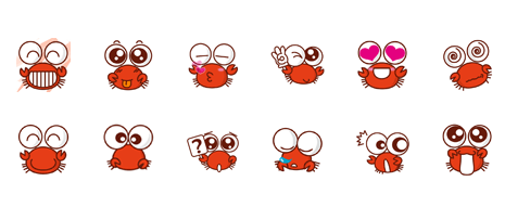 小螃蟹表情包 截图0