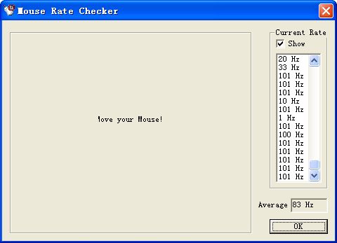 mouse rate checker(鼠标检测) v1.1 绿色版0