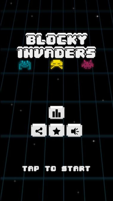 塊狀侵略者游戲(blocky invaders) 截圖0