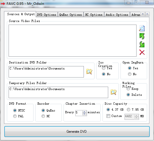 favc软件(dvd视频制作软件) v0.95 绿色版1