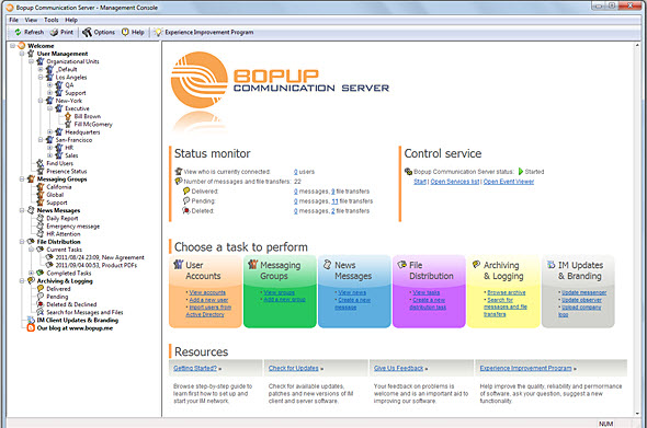bopup communication server局域网通信管理服务 截图0
