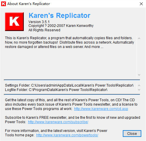 karens replicator(本机/局域网数据同步备份软件) v3.5.1 绿色版1