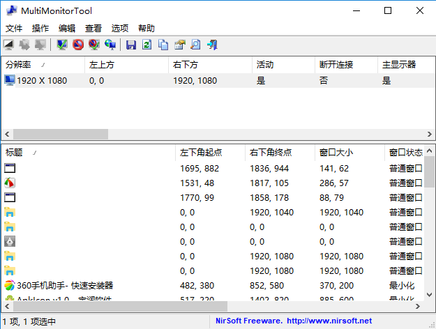 multimonitortool(多显示器监视管理工具) v1.91 绿色版1