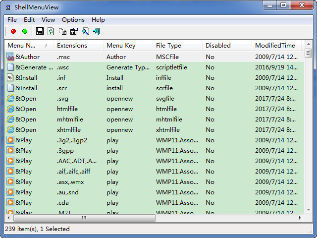 shellmenuview右键菜单管理工具 v1.01 绿色版0