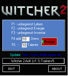 巫师2修改器 v1.1 绿色版2