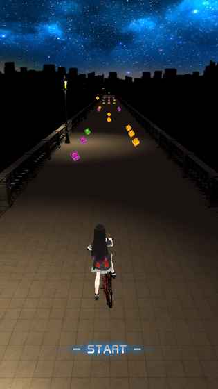 单车少女夜色街灯手机版 截图0