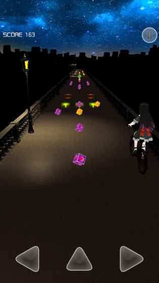 单车少女夜色街灯手机版 截图1