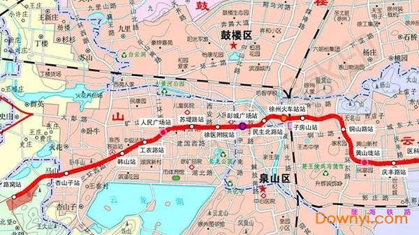 徐州地铁一号线线路图