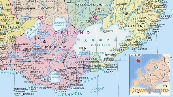 冰岛地图中文版大地图 截图0