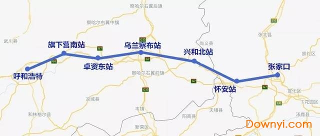 2021张家口到呼和浩特地图全图 免费版0