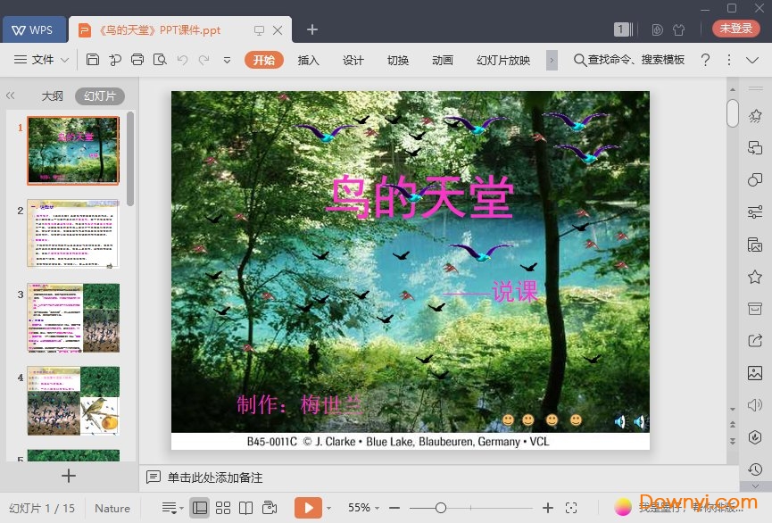 鸟的天堂免费ppt