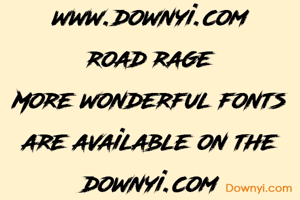 road rage英文字体 1