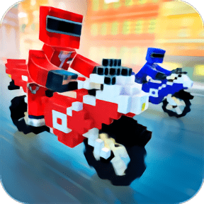 像素摩托车手机版(blocky superbikes race game)