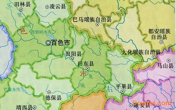 广西地图高清版大图片 0