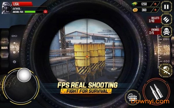 敌人之战游戏(gun shooting mission gunshooter cover fire fps) 截图0