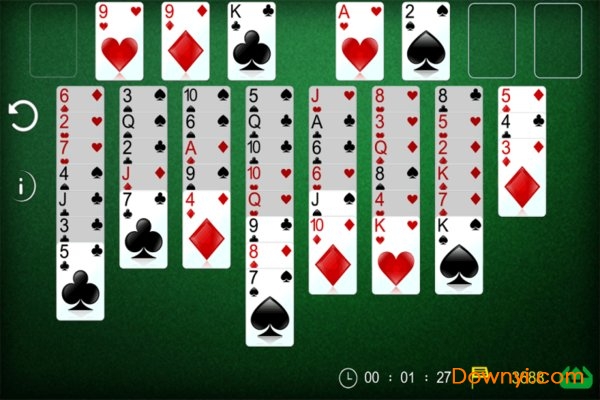 扑克牌空当接龙游戏 截图2