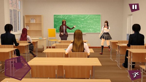 动漫学校的女孩生活模拟器游戏3d2022版	 截图0