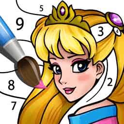冰雪公主涂色画画游戏
