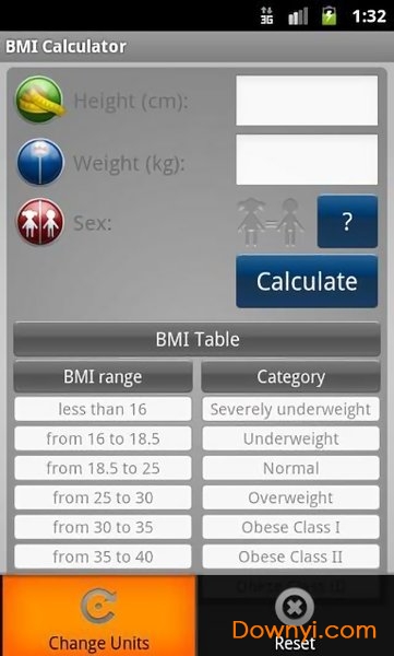 bmi计算器手机app 截图0