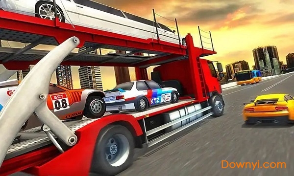 模拟驾驶平板拖车运输轿车游戏