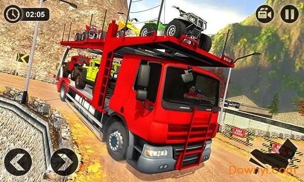 模拟驾驶平板拖车运输轿车小游戏 截图2