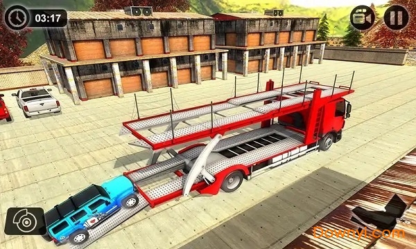 模拟驾驶平板拖车运输轿车小游戏 截图0