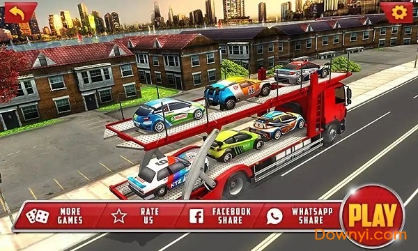 模拟驾驶平板拖车运输轿车小游戏 截图1