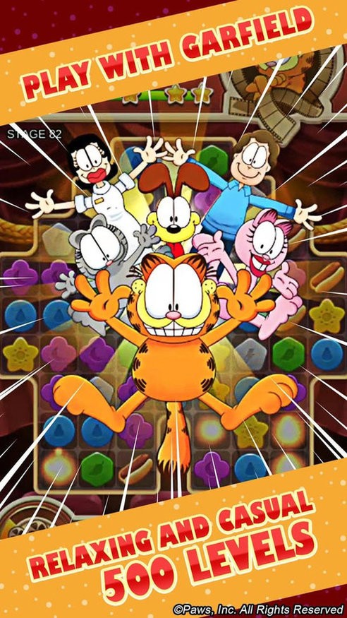 加菲猫拼图M手机版(Garfield Puzzle M) 截图1
